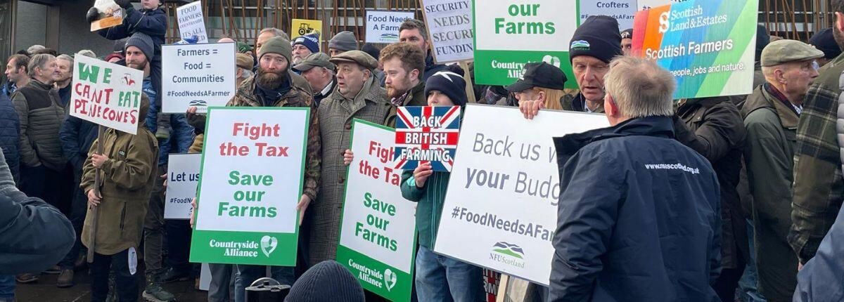 Farm Tax protest in Holyrood_e-Lobby Banner