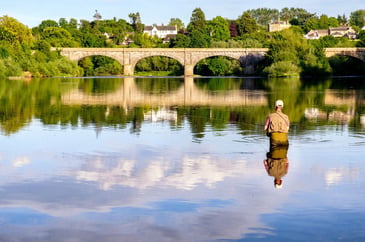 Fly fishing on the River Tweed