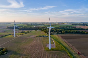 Wind turbines in Norfolk